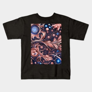 Other Worldly Designs- nebulas, stars, galaxies, planets with feathers Kids T-Shirt